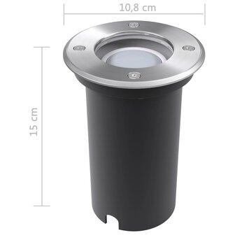 LED-Grondspots buiten 3 stuks rond 8