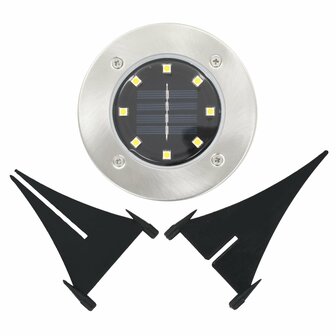 Grondlampen 8 st solar LED wit 6