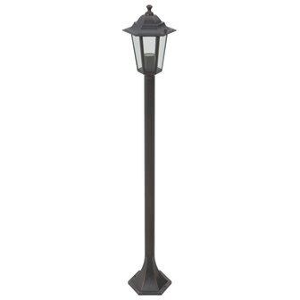 Paalverlichting voor tuin E27 110 cm aluminium brons 6 st 2