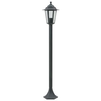 Paalverlichting voor tuin E27 110 cm aluminium donkergroen 6 st 3