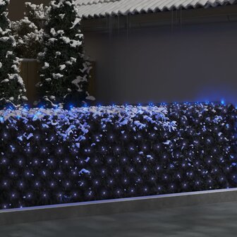 Kerstnetverlichting 544 LED&amp;apos;s binnen en buiten 4x4 m blauw 3