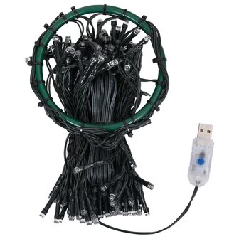 Kerstboomverlichting met 150 LED&amp;apos;s blauw net 150 cm 4