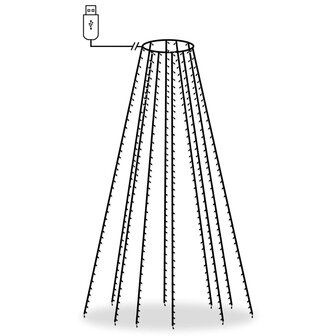 Kerstboomverlichting met 500 LED&amp;apos;s koudwit binnen/buiten 500 cm 5