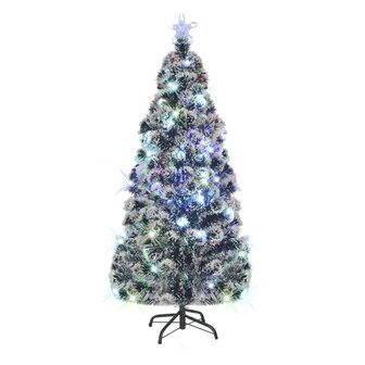 Kerstboom met LED en standaard 180 cm glasvezel 1