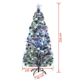 Kerstboom met LED en standaard 210 cm glasvezel 7