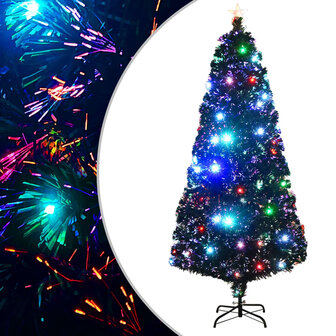 Kerstboom met LED en standaard 180 cm glasvezel 1