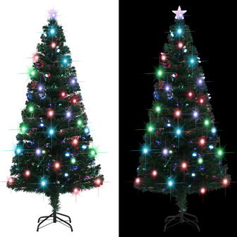 Kerstboom met LED en standaard 180 cm glasvezel 4