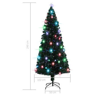 Kerstboom met LED en standaard 210 cm glasvezel 9