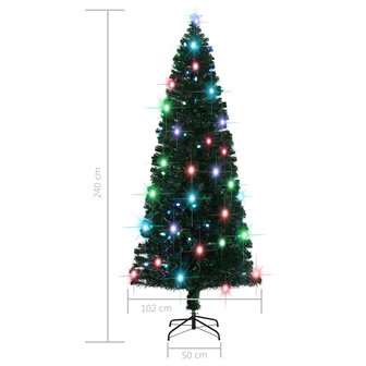 Kerstboom met LED en standaard 240 cm glasvezel 9