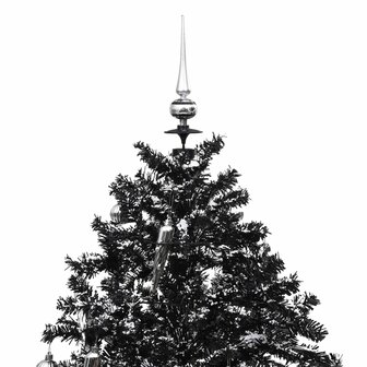 Kerstboom sneeuwend met paraplubasis 190 cm PVC zwart 4