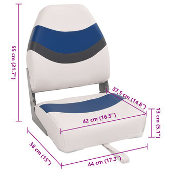 Bootstoel met hoge rugleuning inklapbaar 44x38x55 cm 12