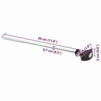 Tentharingen 12 st &Oslash;7 mm 30 cm gegalvaniseerd staal 6