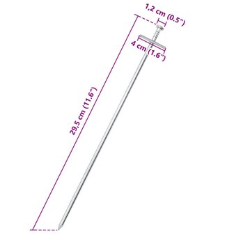 Tentharingen 24 st &Oslash;6 mm 29,5 cm gegalvaniseerd staal 5