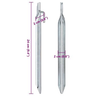 Tentharingen 24 st V-vormig &Oslash;20 mm 24 cm gegalvaniseerd staal 6