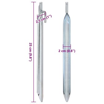 Tentharingen 24 st V-vormig &Oslash;20 mm 25 cm gegalvaniseerd staal 6