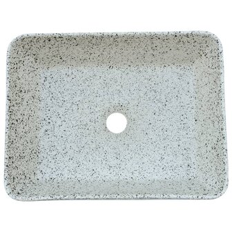 Opzetwasbak rechthoekig 46x35,5x13 cm keramiek grijs en blauw 6