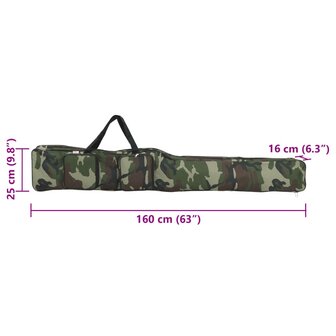 Hengeltas 160 cm camouflage oxford stof groen 7