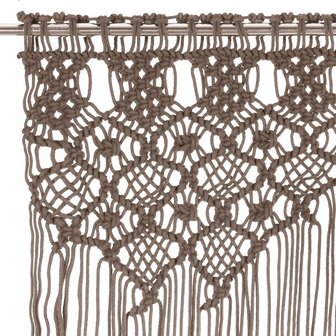 Gordijn macram&eacute; 140x240 cm katoen taupe 3