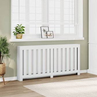 Radiatorombouw 175x20x82 cm bewerkt hout wit 1