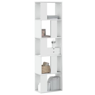 Boekenkast 5-laags 45x23,5x162,5 cm bewerkt hout wit 1