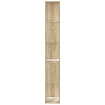 Boekenkast 5-laags 45x23,5x162,5 cm bewerkt hout sonoma eiken 4