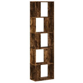 Boekenkast 5-laags 45x23,5x162,5 cm bewerkt hout gerookt eiken 2