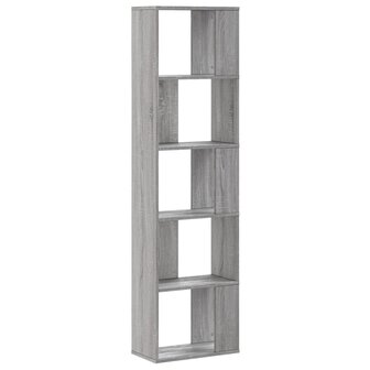 Boekenkast 5-laags 45x23,5x162,5 cm bewerkt hout grijs sonoma 5