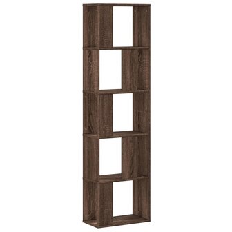 Boekenkast 5-laags 45x23,5x162,5 cm hout bruin eikenkleurig 2