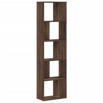 Boekenkast 5-laags 45x23,5x162,5 cm hout bruin eikenkleurig 5