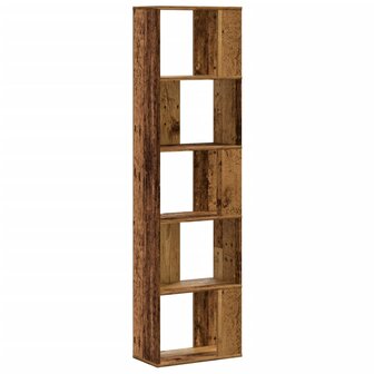 Boekenkast 5-laags 45x23,5x162,5 cm bewerkt hout oud hout 5