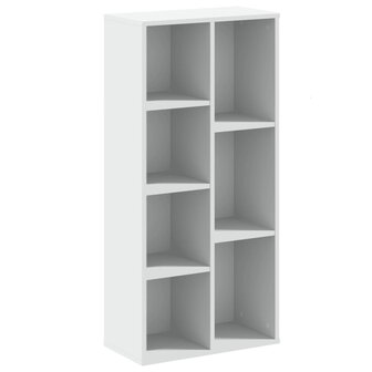 Boekenkast 50x25x105 cm bewerkt hout wit 2