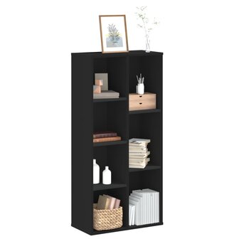 Boekenkast 50x25x105 cm bewerkt hout zwart 1