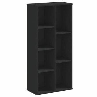 Boekenkast 50x25x105 cm bewerkt hout zwart 2