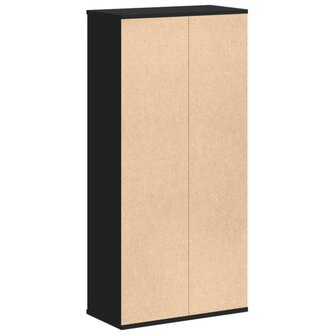 Boekenkast 50x25x105 cm bewerkt hout zwart 6