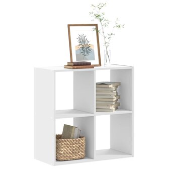 Boekenkast 68,5x32x68,5 cm bewerkt hout wit 1