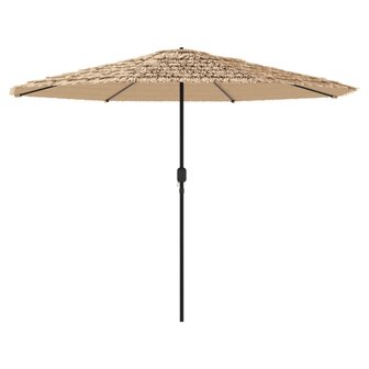 Parasol met stalen paal 388x388x248 cm bruin 5