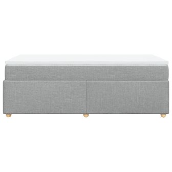 Boxspring met matras stof lichtgrijs 90x190 cm 8