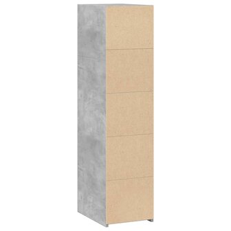 Hoge kast 30x41x124 cm bewerkt hout betongrijs 6