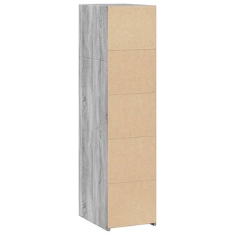 Hoge kast 30x41x124 cm bewerkt hout grijs sonoma eikenkleurig 6