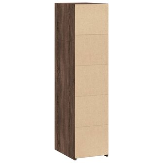 Hoge kast 30x41x124 cm bewerkt hout bruin eikenkleur 6