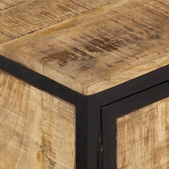 Tv-meubel 110x30x40 cm massief ruw mangohout 6