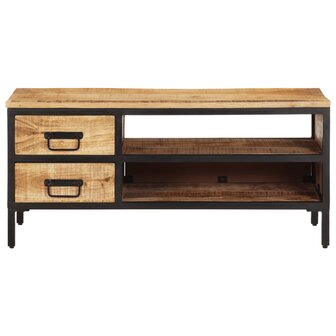 Tv-meubel 90x35x40 cm massief ruw mangohout 2