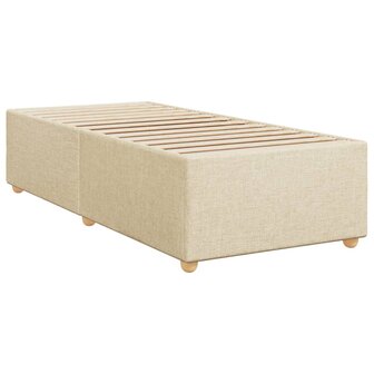 Boxspring met matras stof cr&egrave;mekleurig 80x200 cm 7