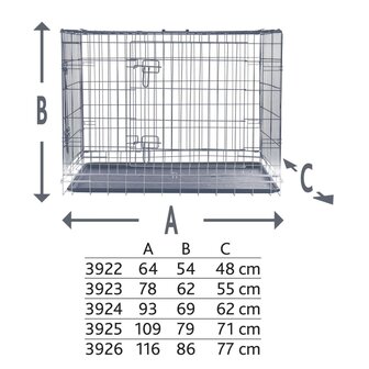 TRIXIE Bench 64x54x48 cm gegalvaniseerd 5