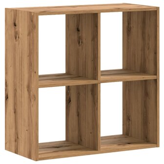 Boekenkast 68,5x32x68,5 cm bewerkt hout artisanaal eikenkleurig 6