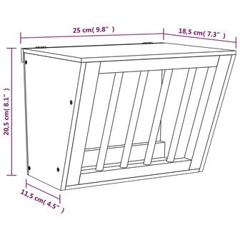 Hooiruif voor konijnen 25x18,5x20,5 cm massief vurenhout 9