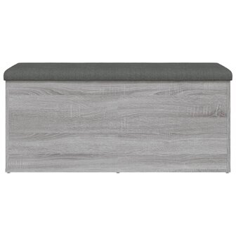 Opbergbankje 102x42x45 cm bewerkt hout grijs sonoma eikenkleur 5