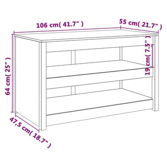 Keukenkast voor buiten 106x55x64 cm massief grenenhout 9