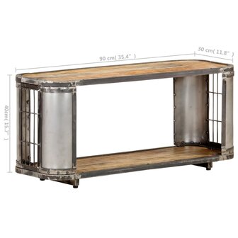 Tv-meubel 90x30x40 cm massief mangohout 6