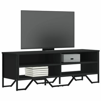 Tv-meubel 122x34x41 cm bewerkt hout zwart 1